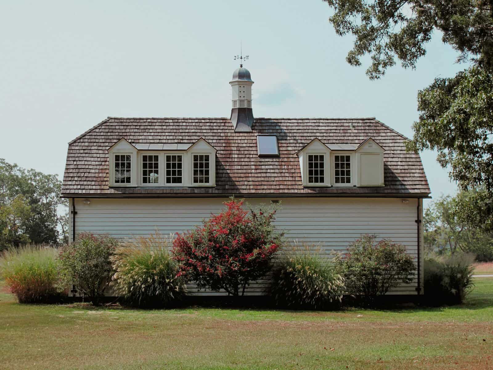 Cedar shake roof on a barn in Chicago's western suburbs